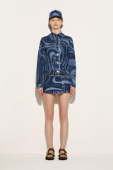 PUCCI Denim | Women Marmo-Print Denim Jacket
