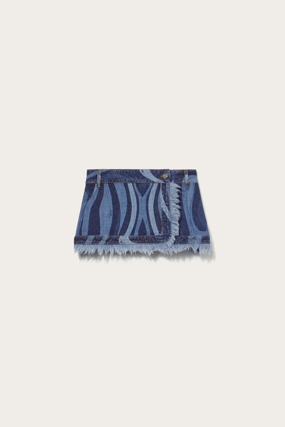 PUCCI Denim | Women Marmo-Print Denim Mini Skirt