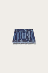 PUCCI Denim | Women Marmo-Print Denim Mini Skirt