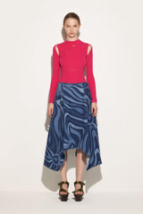 PUCCI Denim | Women Marmo-Print Denim Skirt