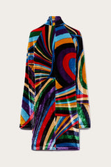 PUCCI Dresses | Women Iride-Print Velvet Mini Dress