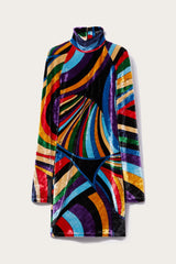 PUCCI Dresses | Women Iride-Print Velvet Mini Dress