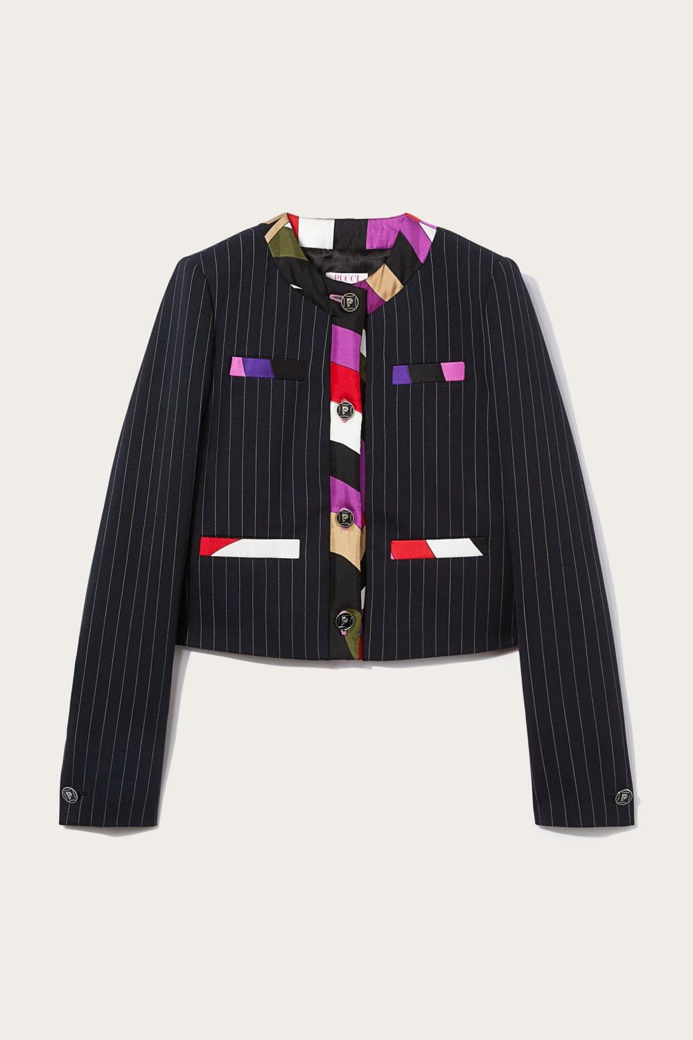 PUCCI Jackets | Women Iride-Print Pinstripe Jacket