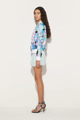 PUCCI Jackets | Women Vivara-Print Silk-Twill Bomber Jacket