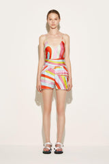 PUCCI Pants And Shorts | Women Iride-Print Silk-Twill Shorts