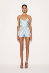 PUCCI Pants And Shorts | Women Marmo-Print Silk-Twill Shorts