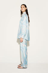 PUCCI Pants And Shorts | Women Marmo-Print Silk-Twill Trousers