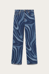PUCCI Pants And Shorts | Women Marmo-Print Straight-Leg Jeans