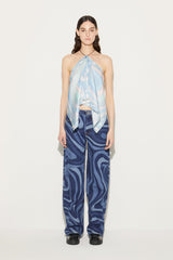 PUCCI Pants And Shorts | Women Marmo-Print Straight-Leg Jeans
