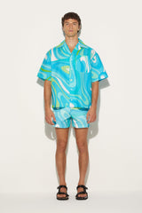 PUCCI Ready To Wear | Men Marmo-Print Cotton Shirt