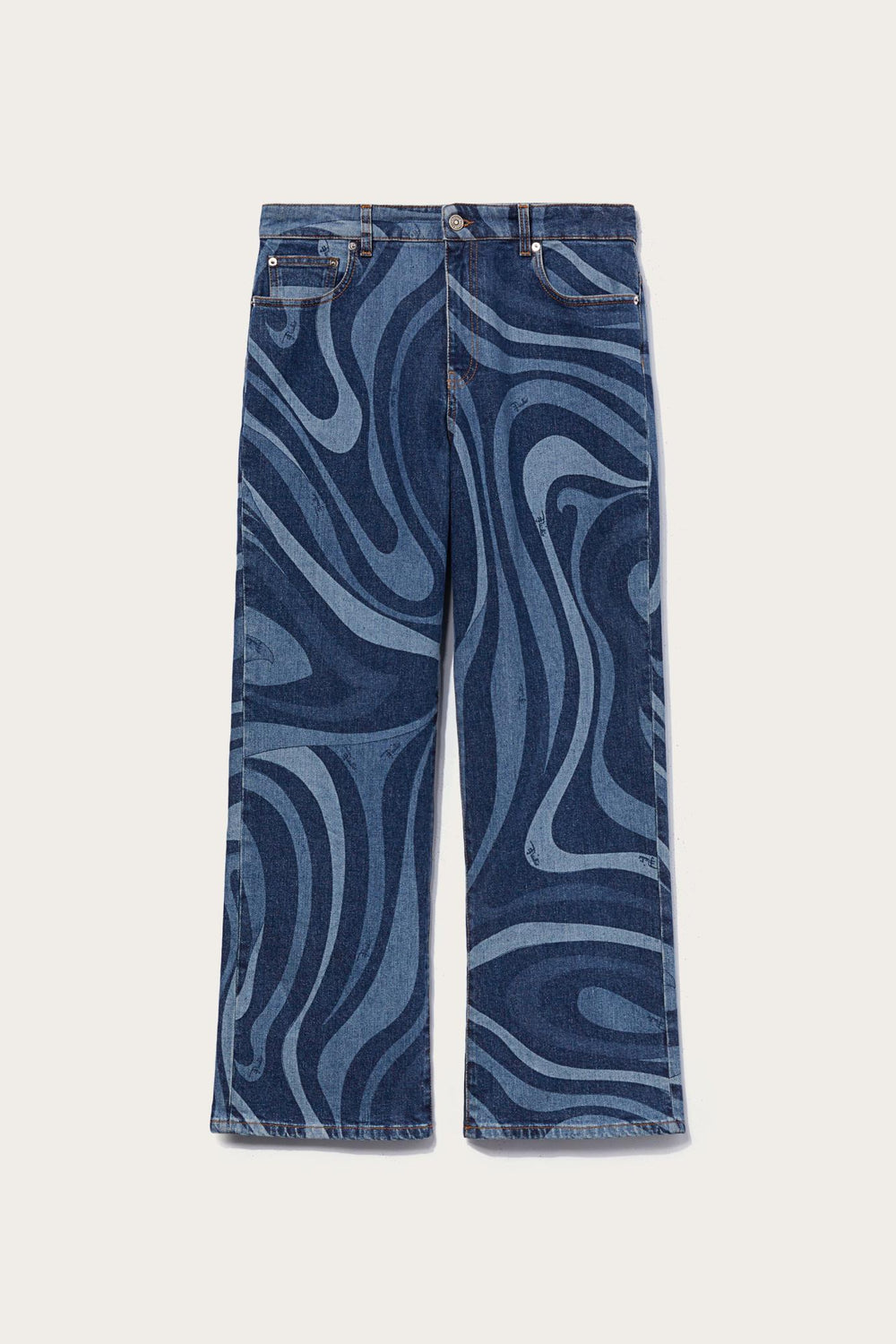 PUCCI Ready To Wear | Men Marmo-Print Straight-Leg Jeans