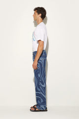 PUCCI Ready To Wear | Men Marmo-Print Straight-Leg Jeans