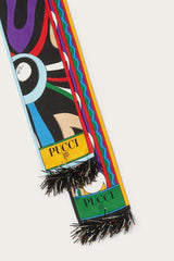 PUCCI Silks | Women Marmo-Print Fringed Silk-Twill Scarf