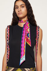 PUCCI Silks | Women Onde And Bersaglio-Print Silk-Twill Scarf