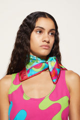 PUCCI Silks | Women Onde-Print Small Silk-Twill Carré