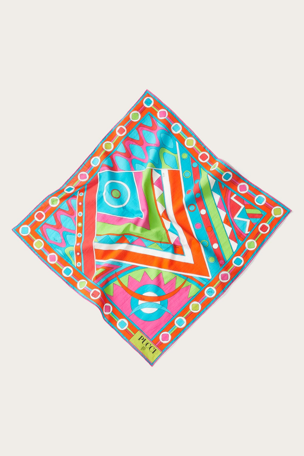 PUCCI Silks | Women Vivara-Print Small Cotton Scarf