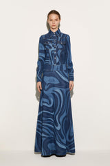 PUCCI Skirts | Women Marmo-Print Denim Skirt