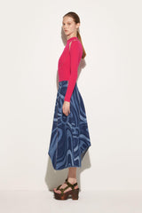 PUCCI Skirts | Women Marmo-Print Denim Skirt