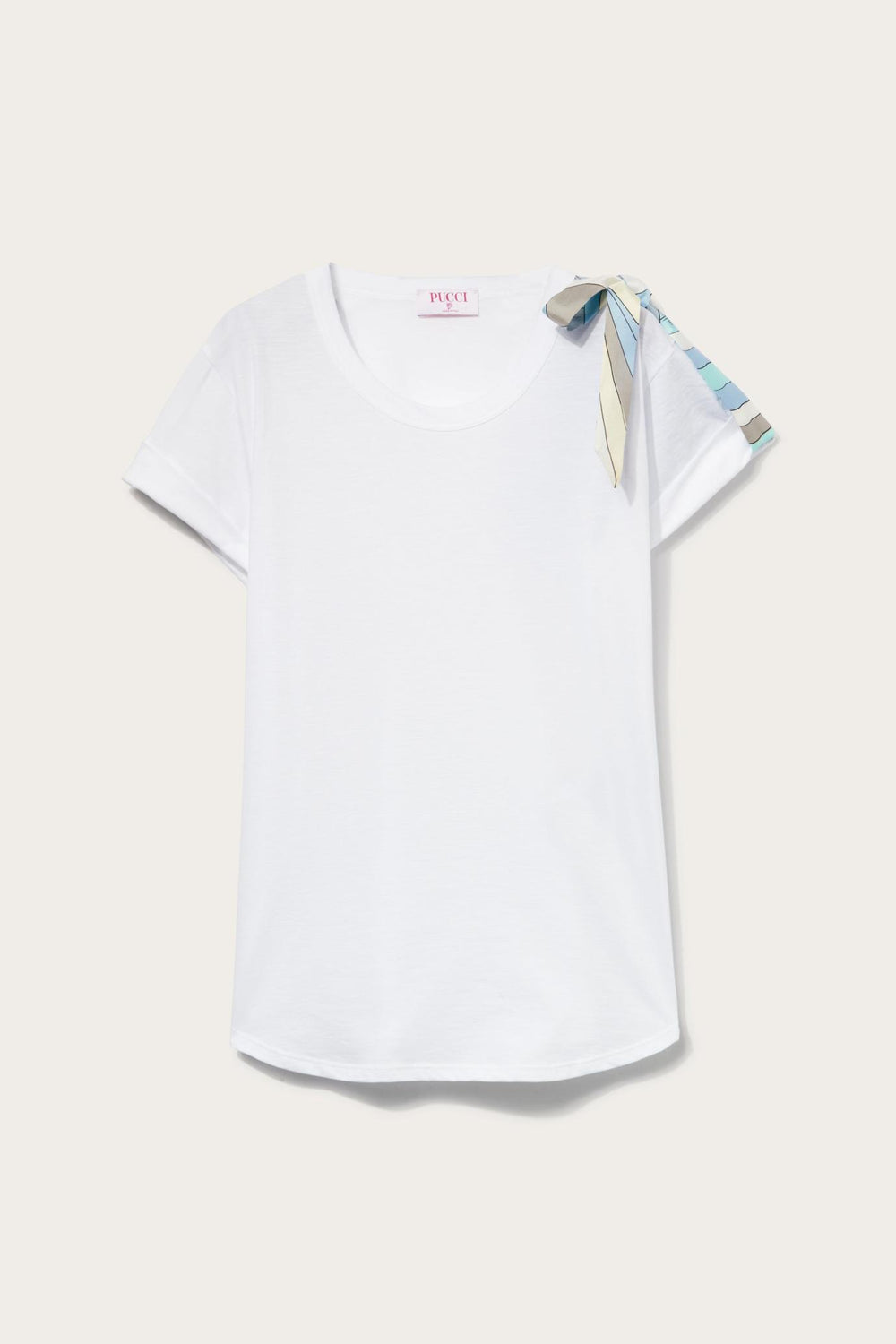 PUCCI T-Shirts And Sweatshirts | Women Bow-Embellished Cotton T-Shirt