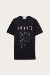 PUCCI T-Shirts And Sweatshirts | Women Logo-Print Cotton T-Shirt