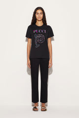 PUCCI T-Shirts And Sweatshirts | Women Logo-Print Cotton T-Shirt
