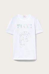 PUCCI T-Shirts And Sweatshirts | Women Logo-Print Cotton T-Shirt