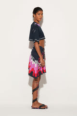 PUCCI T-Shirts And Sweatshirts | Women Marmo-Print Cropped Cotton T-Shirt