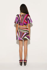 PUCCI Tops And Shirts | Women Iride-Print Silk-Twill Top
