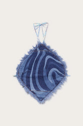 PUCCI Tops And Shirts | Women Marmo-Print Denim Halterneck Top