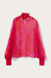 PUCCI Tops And Shirts | Women Marmo-Print Silk Top
