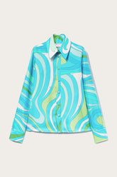 PUCCI Tops And Shirts | Women Marmo-Print Silk-Twill Shirt