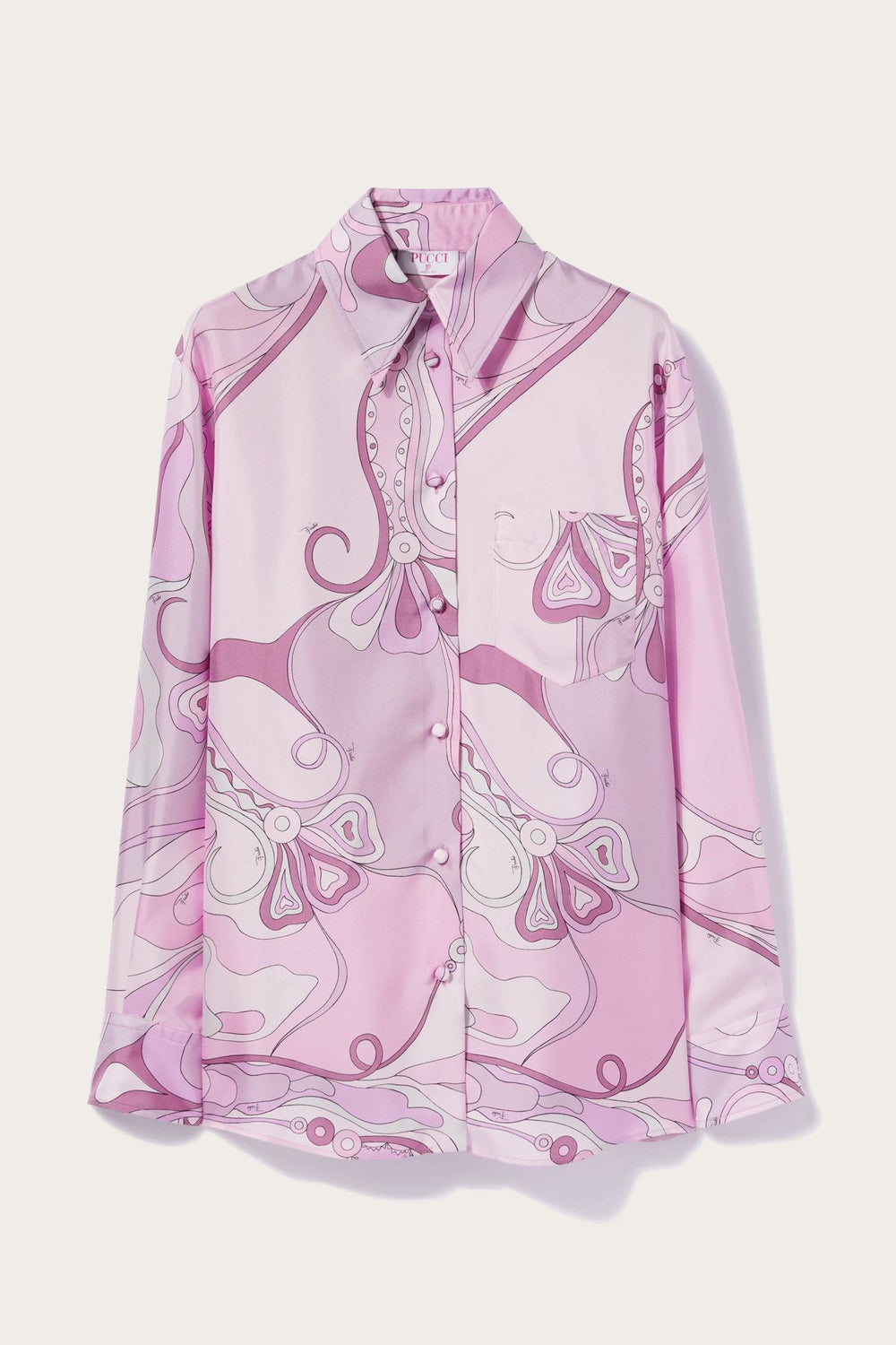 PUCCI Tops And Shirts | Women Orchidee-Print Silk-Twill Shirt