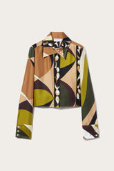 PUCCI Tops And Shirts | Women Pesci-Print Silk-Twill Shirt