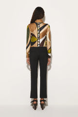 PUCCI Tops And Shirts | Women Pesci-Print Silk-Twill Shirt