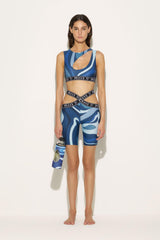 PUCCI Athleisure | Women Marmo-Print Crop Top