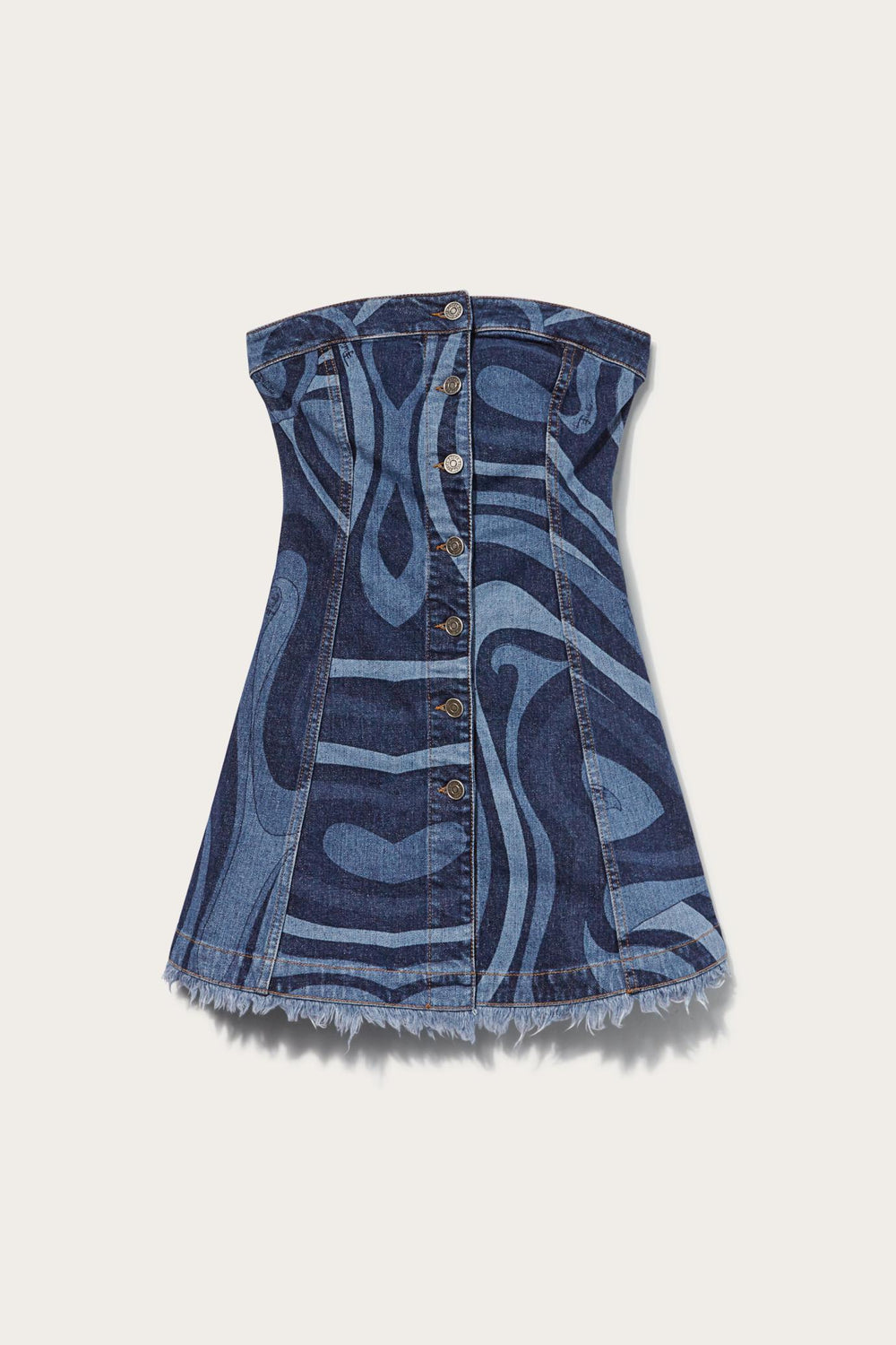 PUCCI Denim | Women Marmo-Print Denim Dress