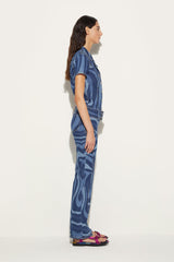 PUCCI Denim | Women Marmo-Print Denim Jumpsuit