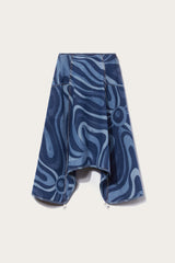 PUCCI Denim | Women Marmo-Print Denim Skirt