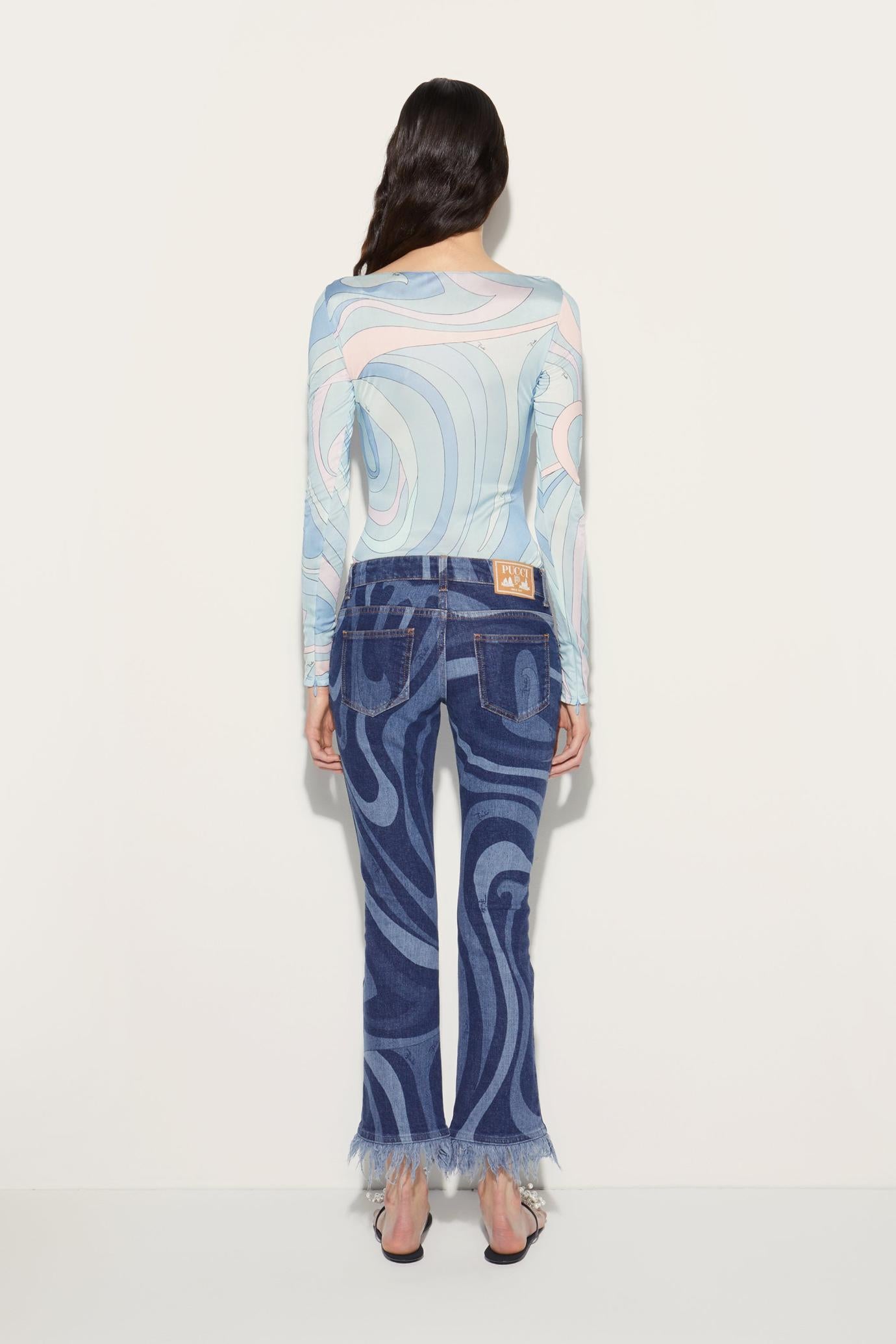 PUCCI Denim | Women Marmo-Print Jeans