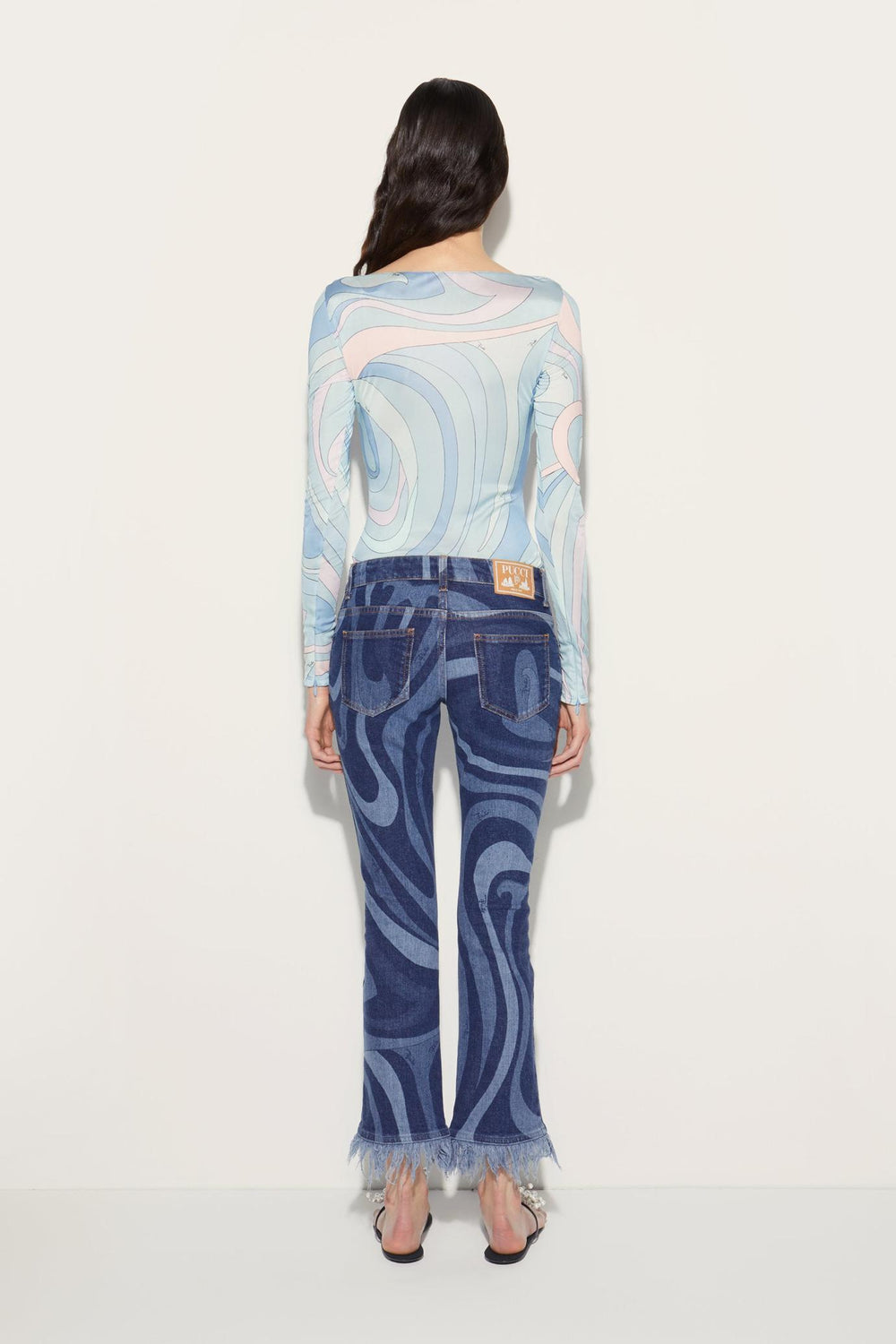 PUCCI Denim | Women Marmo-Print Jeans