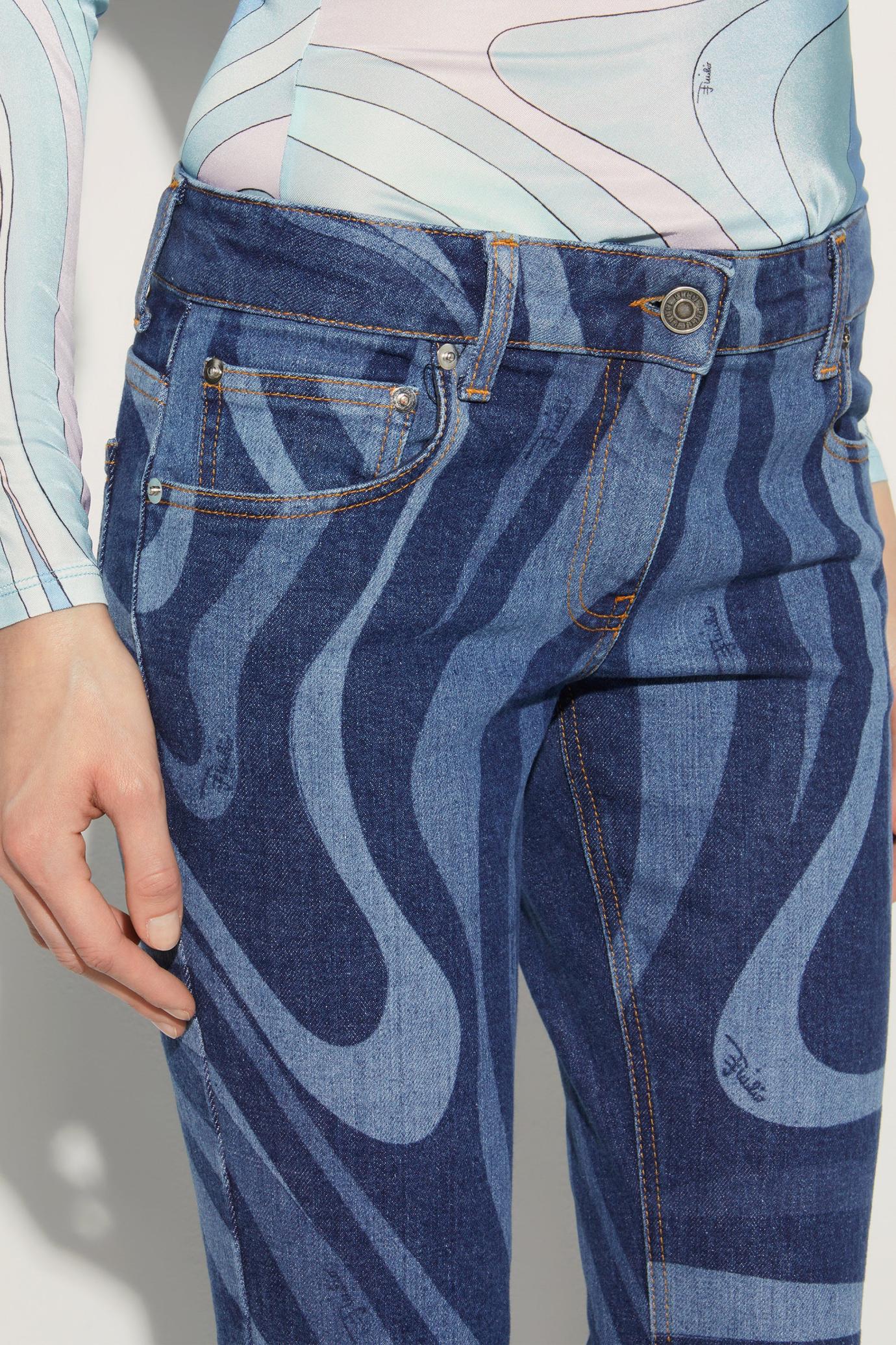 PUCCI Denim | Women Marmo-Print Jeans