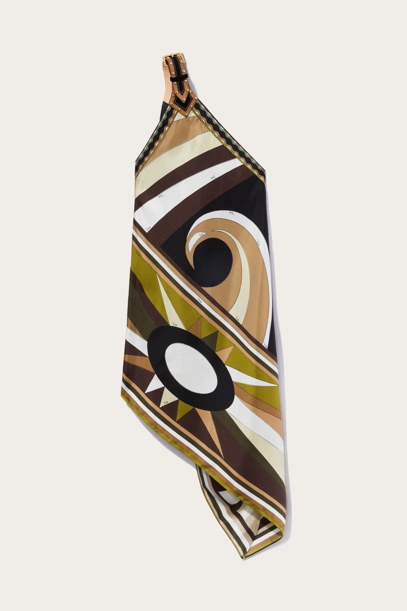 PUCCI Dresses | Women Cigni-Print Asymmetric Silk-Twill Dress