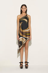 PUCCI Dresses | Women Cigni-Print Asymmetric Silk-Twill Dress