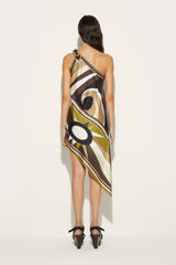 PUCCI Dresses | Women Cigni-Print Asymmetric Silk-Twill Dress