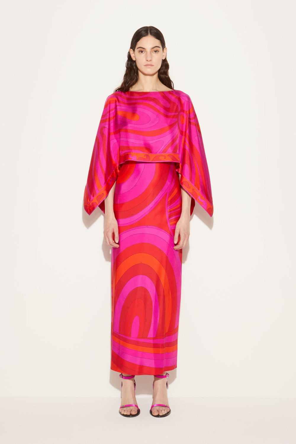 PUCCI Dresses | Women Iride And Marmo-Print Silk-Twill Dress