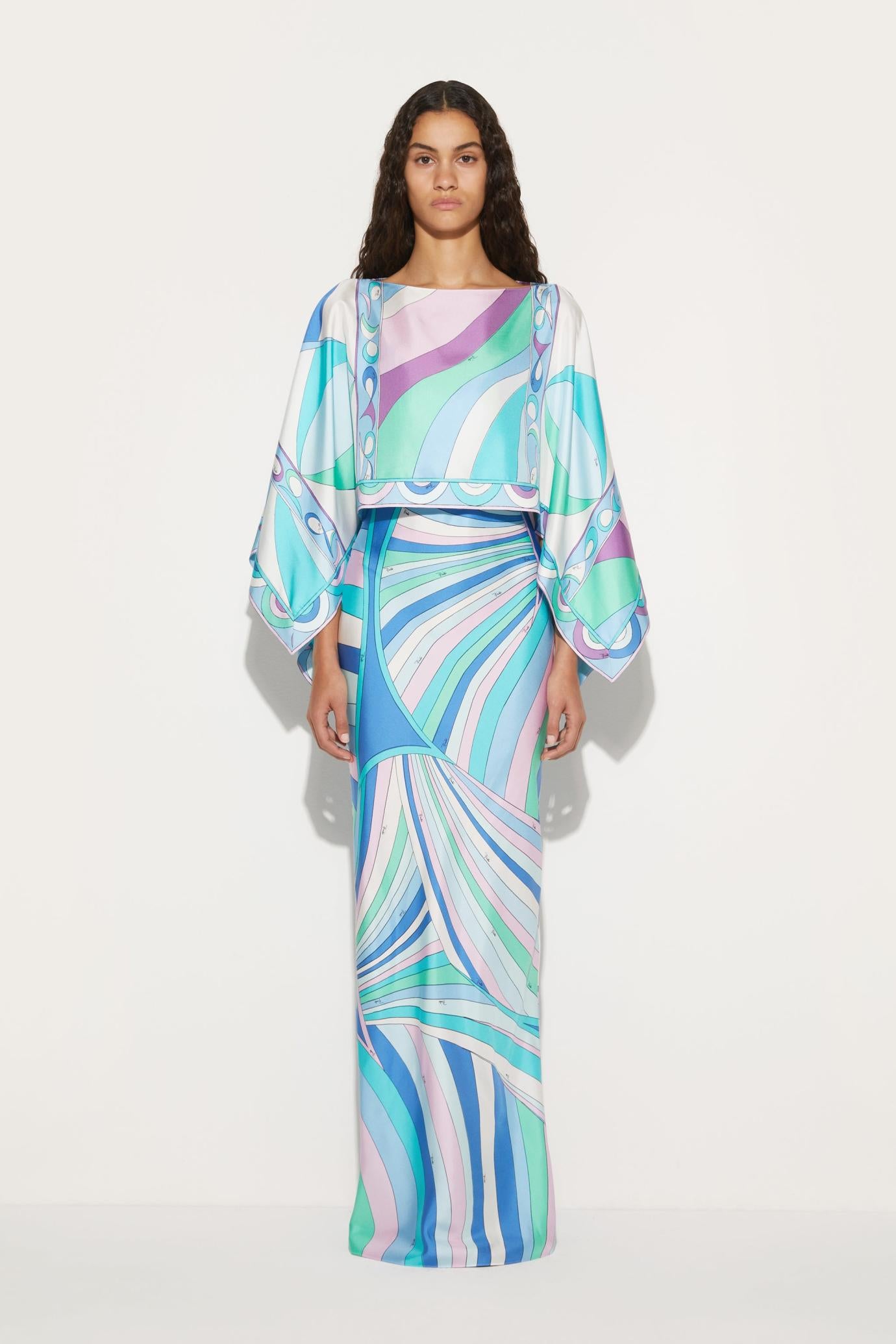 PUCCI Dresses | Women Iride And Pesci-Print Silk-Twill Dress