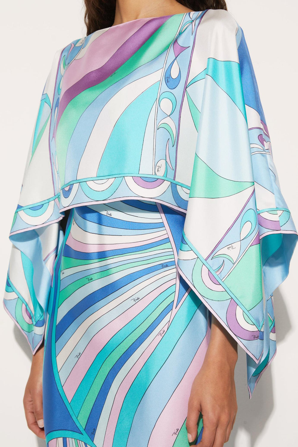 PUCCI Dresses | Women Iride And Pesci-Print Silk-Twill Dress
