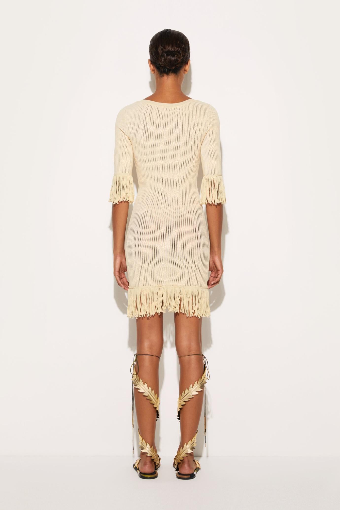 PUCCI Dresses | Women Logo-Plaque Fringed Dress