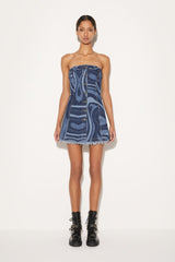PUCCI Dresses | Women Marmo-Print Denim Dress