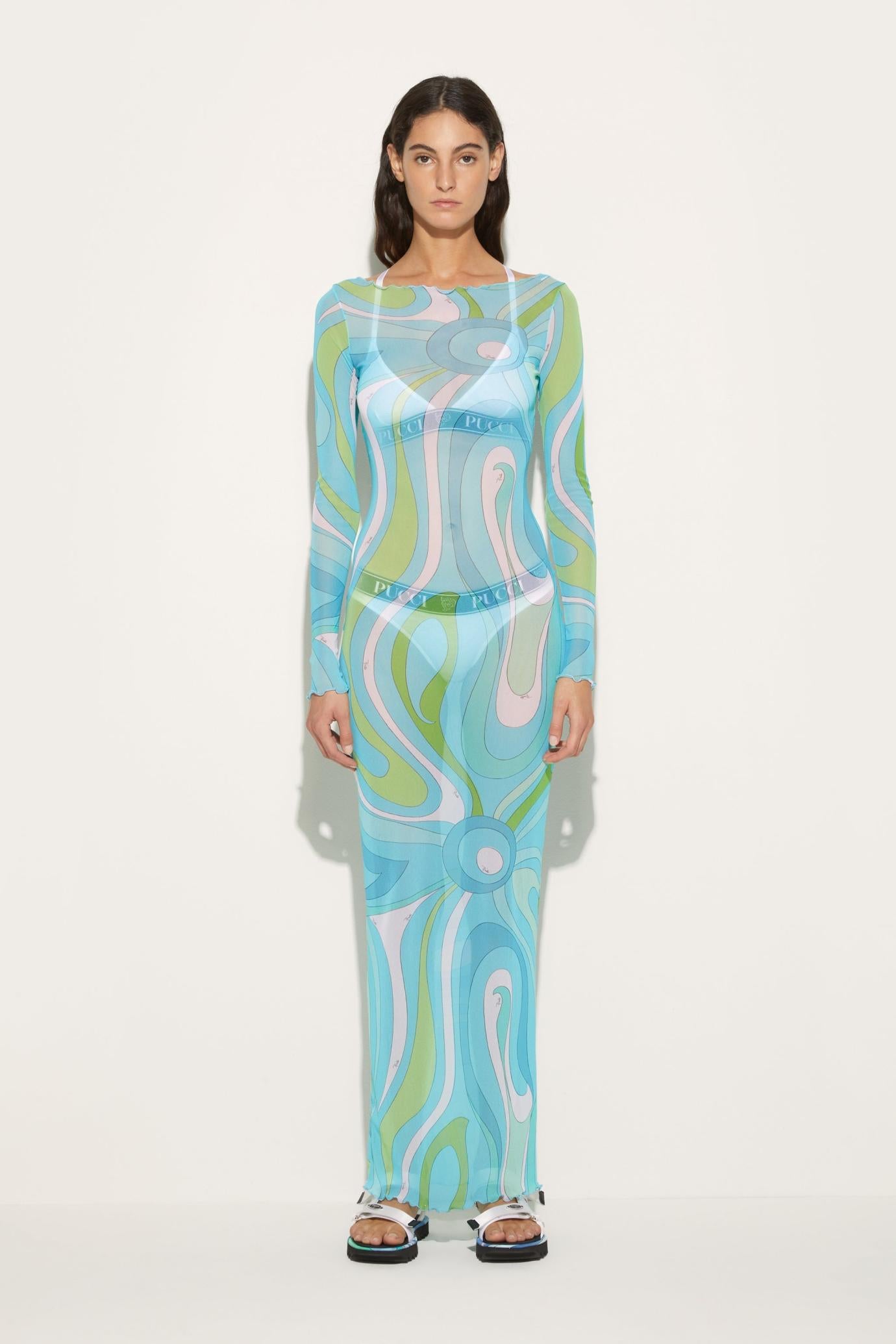 PUCCI Dresses | Women Marmo-Print Long Dress